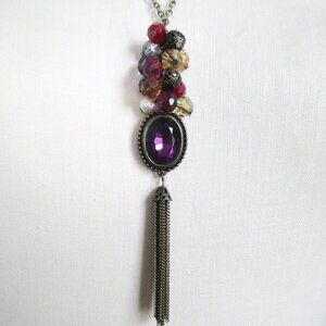 Necklace Tassel and Beads Pendant